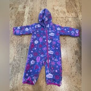 Columbia Snowtop Fleece Bunting Purple Print 3-6 months